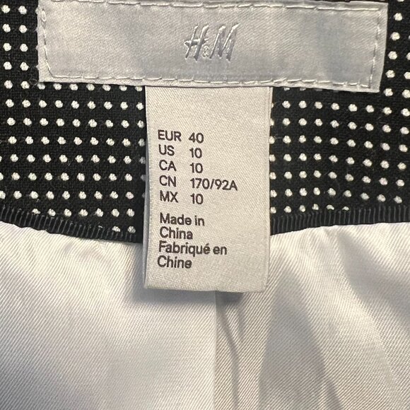 H&M black and white size 10 blazer - Picture 3 of 5